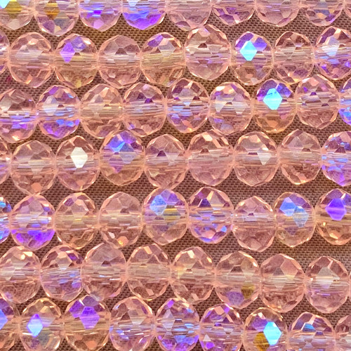 Rose Starlight 6x4mm Rondelle Chinese Crystal Glass Beads Per Strand