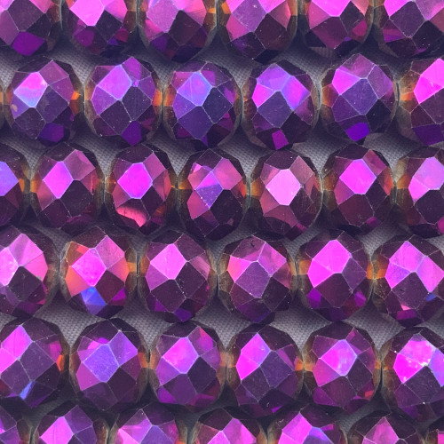 Metallic Byzantium 10x8mm Faceted Rondelle Chinese Crystal Glass Beads Per Strand