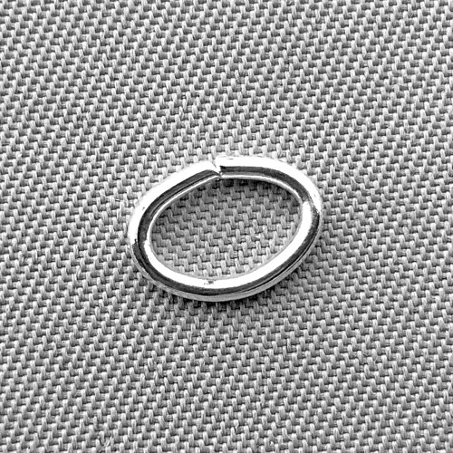 Oval Open 7x5mm Jump Rings 20 Gauge Shiny Silver Plated Alloy Q100 Per Pkg