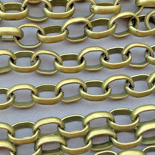Chunky Oval Chain 10x8mm Antique Brass Plated Iron Per Foot