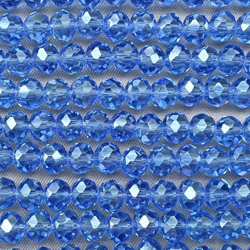 Light Sapphire Satin 6x4mm Rondelle Chinese Crystal Glass Beads Per Strand