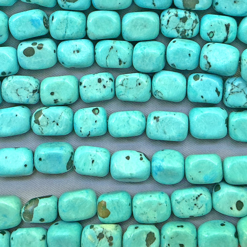 Magnesite Small Nugget Dyed Turquoise 9x7mm Semi Precious Beads Per Strand