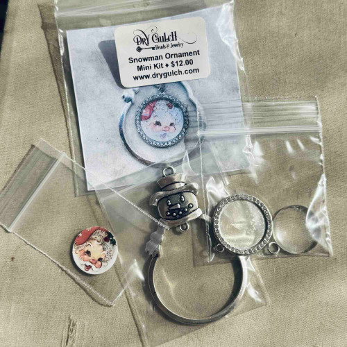 Snowman Ornament Santa Pendant DIY Jewelry Making Mini Kit