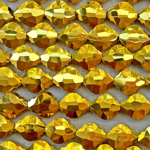 Aurum 10x8mm Baroque Chinese Crystal Glass Beads Per Strand