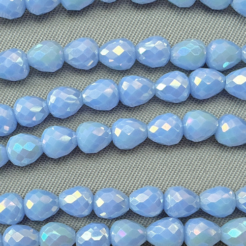 Periwinkle AB 4mm Faceted Onion Chinese Crystal Glass Beads per Strand