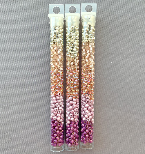 Spring Violets Custom Dry Gulch Mix Size 8/0 Round Japanese Miyuki Czech Glass Seed Beads Per Tube