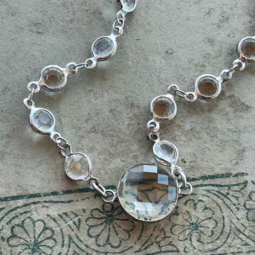 Coins of Clarity Minimal Necklace Artisan Made Choker Chain 12" Per Pc