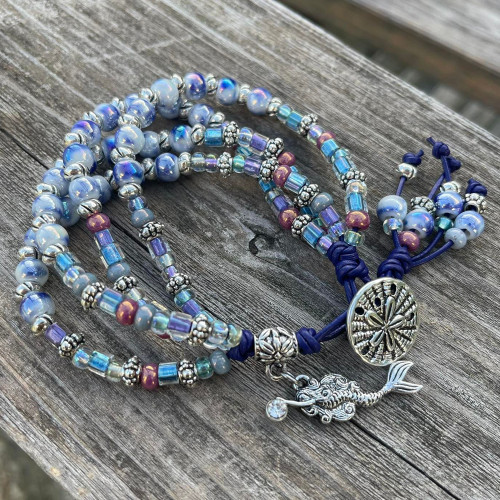 Mermaid Gypsy Spirit Knotted Leather Bracelet Artisan Made Per Pc