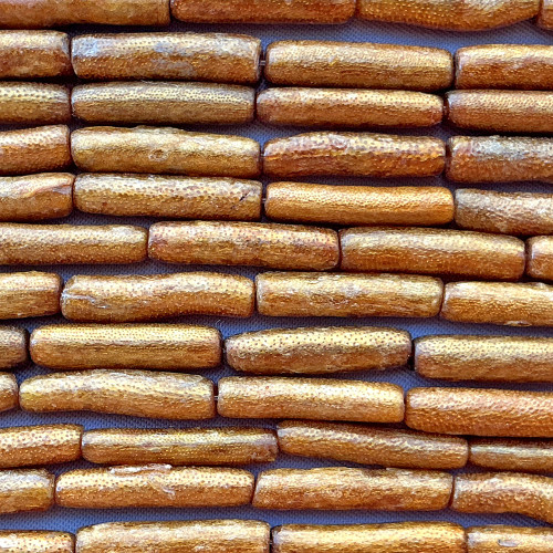 Golden Coral Tube 18x4mm Semi Precious Beads Per Strand