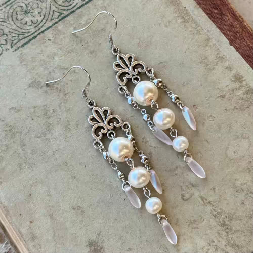 Lavish Pearl Earrings Artisan Made in the USA Per Pair