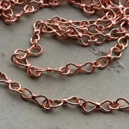 17x6mm Figure 8 Infinity Solid Copper Chain Soldered India No E-Coat Per Ft