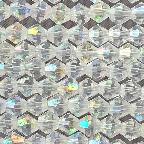 Clear Crystal Starlight 6mm Faceted Bicone Chinese Crystal Glass Beads Per Strand