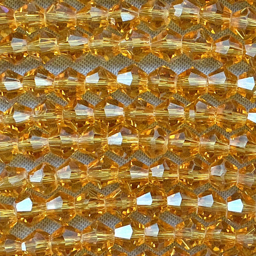 Cider 4mm Faceted Bicone Chinese Crystal Glass Beads Per Strand