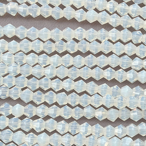 Opalite 4mm Faceted Bicone Chinese Crystal Glass Beads Per Strand