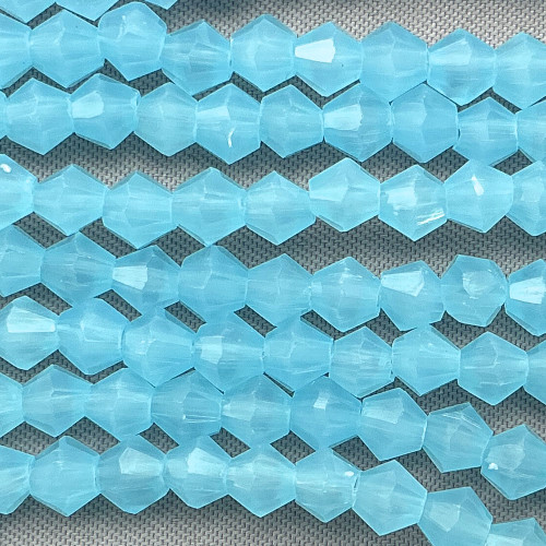 Blue Moon Opal 4mm Faceted Bicone Chinese Crystal Glass Beads Per Strand