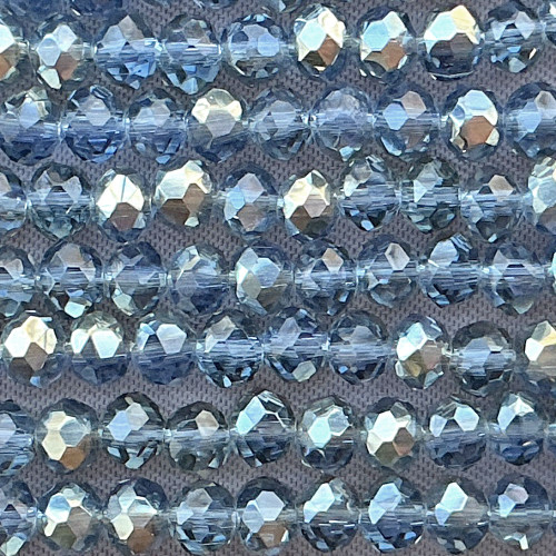 Blue Diamond Champagne 4x3mm Faceted Rondelle Chinese Crystal Glass Beads Per Strand