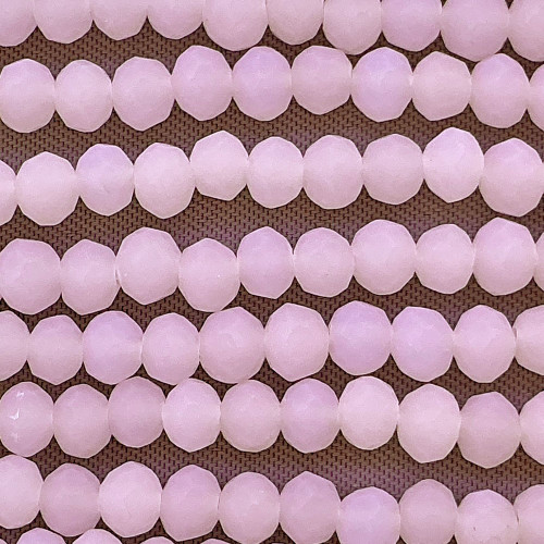 Matte Tickled Pink 4x3mm Faceted Rondelle Chinese Crystal Glass Beads Per Strand
