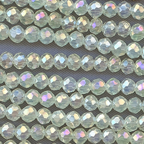Champagne Opalite AB 4x3mm Faceted Rondelle Chinese Crystal Glass Beads Per Strand