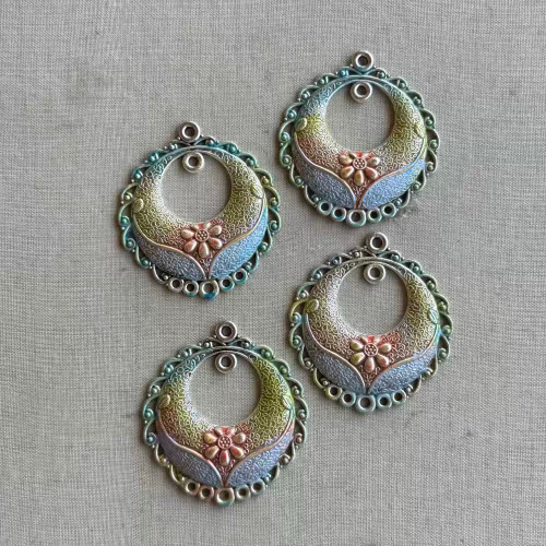 Boho Daisy Filigree Chandelier Hoop Findings Artisan Earring Components Q4 Per Pkg