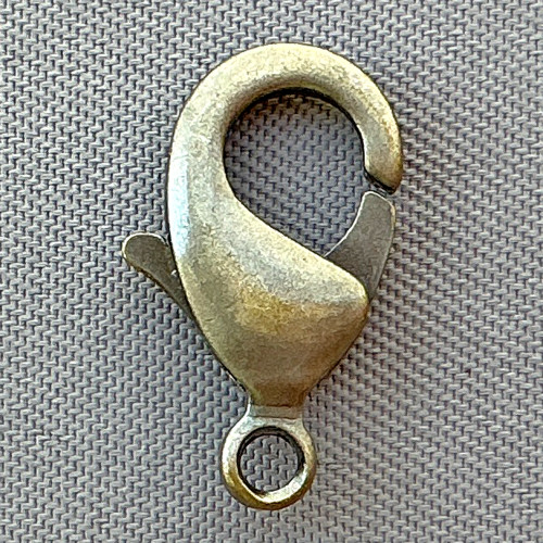 15x9mm Lobster Claw Clasps Oxidized Silver Plated Brass Q6 Per Pkg