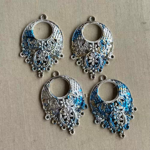 Wintersong Bohemian Filigree Hoop Chandelier Findings Artisan Earring Components Q4 Per Pkg