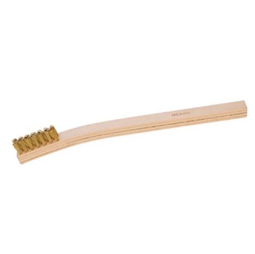 Soft Fine Brass Wire Brush Wood Handle