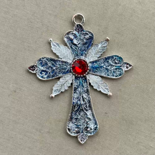 Independence Valinor Cross Pendant Artisan Patina 76x62mm Antique Silver Metal Per Pc