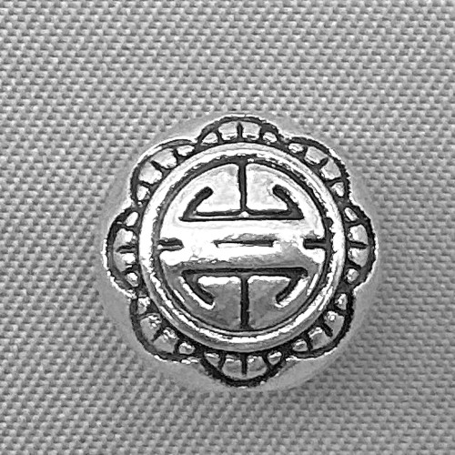 Tibetan Style Round Beads 10mm Antique Silver Plated Alloy Q20 Per Pkg