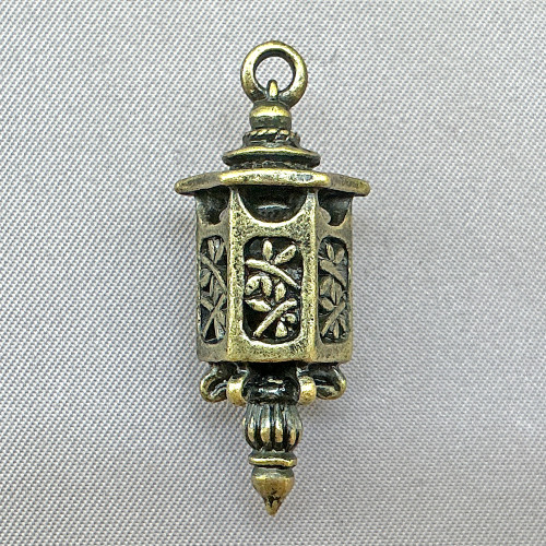 Tibetan Style Dragonfly Lantern Charms 35x15mm Antique Brass Plated Alloy Q4 Per Pkg