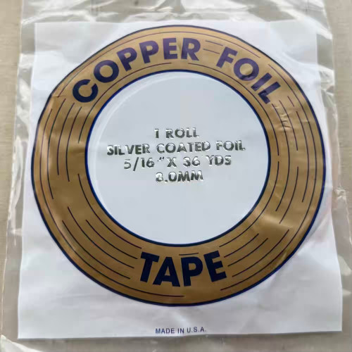 5/16 Inch Silver Back Copper Foil 1Mil Edco 36 Yards Per Pkg