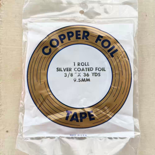 3/8 Inch Silver Back Copper Foil 1Mil Edco 36 Yards Per Pkg