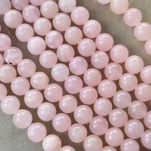 12mm Mutton Jade Pink Smooth Round Semi Precious Stone Beads Per Strand