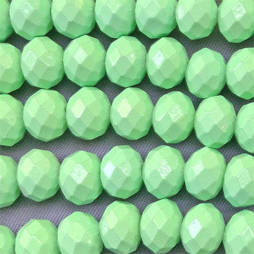 Lime Tart 8x6mm Faceted Rondelle Chinese Crystal Glass Beads per Strand