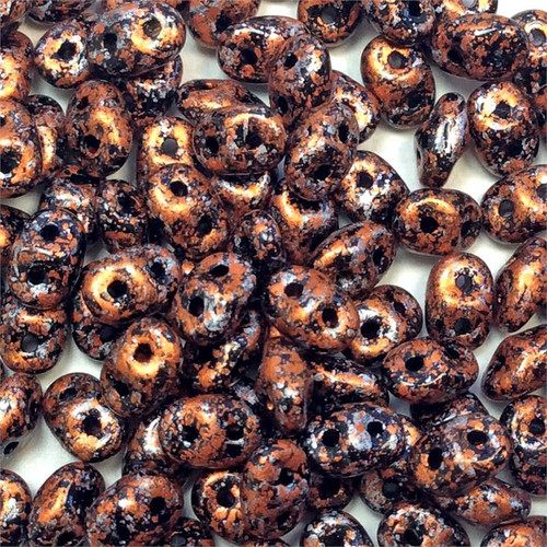 Tweedy Copper 5x2.5mm Czech Glass Two Hole SuperDuo Beads Per Tube