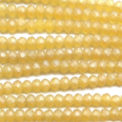 Matte Straw 3x2mm Faceted Rondelle Chinese Crystal Glass Beads Per Strand