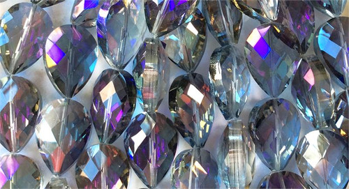 Crystal Heliotrope Crystal Large Pear Teardrop Drop 23x17mm Chinese Crystal Glass Beads Per Strand