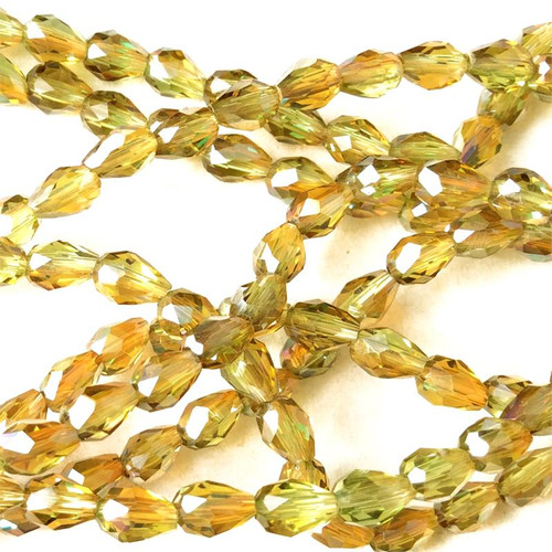 Crystal Equinox 5x3.5mm Small Teardrop Chinese Crystal Glass Beads per Strand