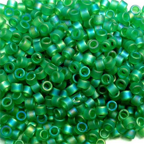 Matte Light Green AB Size 11/0 Delica Seed Beads per Tube