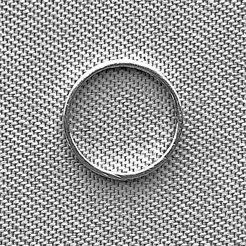Round Flat Circle Frame Links 8mm Platinum Plated Brass Q200 Per Pkg