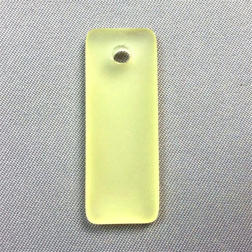 Buttercup 32x12mm Rectangle Beach Sea Glass Frosted Charms Q4 per Pkg