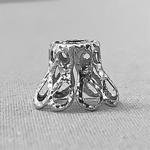 Filigree Cone Bead Caps 8x6mm Platinum Plated Iron Q100 Per Pkg