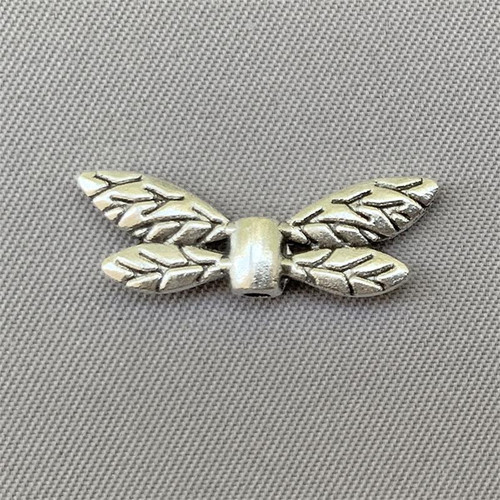 Dragonfly Wing Beads 22x8mm Antique Silver Plated Alloy Q30 Per Pkg