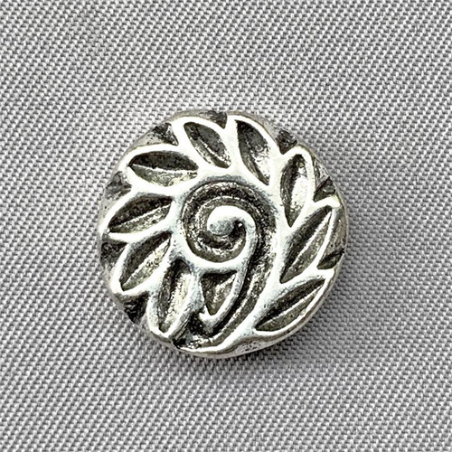 Sunflower 15mm Antique Silver Plated Alloy Q6 Beads Per Pkg