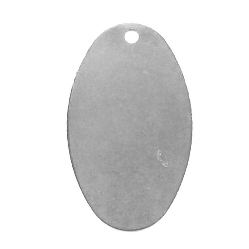 Antique Silver Plated Copper 23x14mm Flat Oval Stamping Charms Q15 Per Pkg