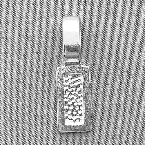 Small Rectangle Glue On Bails 26x8mm Antique Silver Plated Alloy Q30 Per Pkg