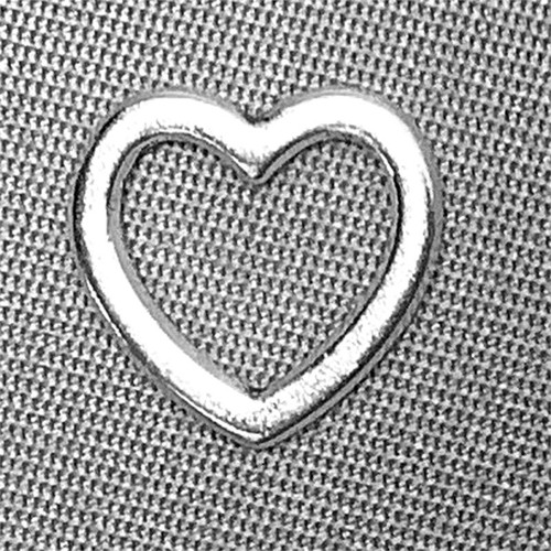 Smooth Heart Frame Links 10mm Antique Silver Plated Alloy Q60 Per Pkg