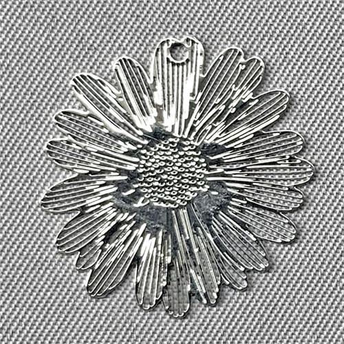 Filigree Sunflower Charms 21x20mm Antique Silver Plated Q15 per Pkg