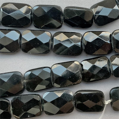 Rainbow Obsidian 18x14mm Rectangle Semi-Precious Beads - per strand