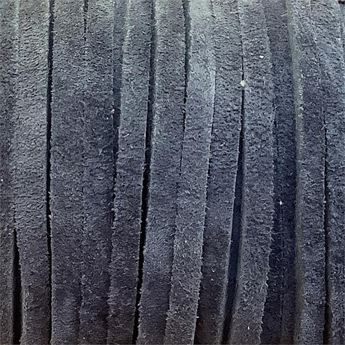 Cadet Blue 2.5mm Thick Dyed Flat Suede Lace Leather Jewelry Cord per Foot