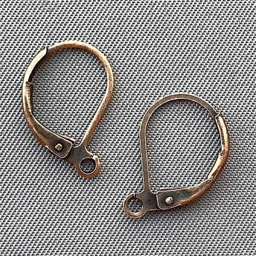 Leverback Earwires Earrings 16x10mm Antique Copper Plated Alloy Q15 Pair Per Pkg